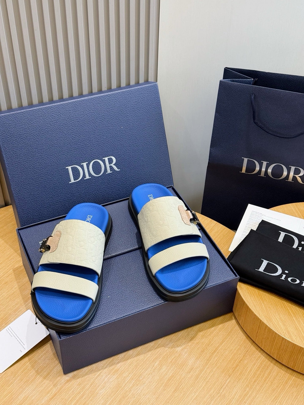 Blue Canvas Colourblock Double Strap - Men's