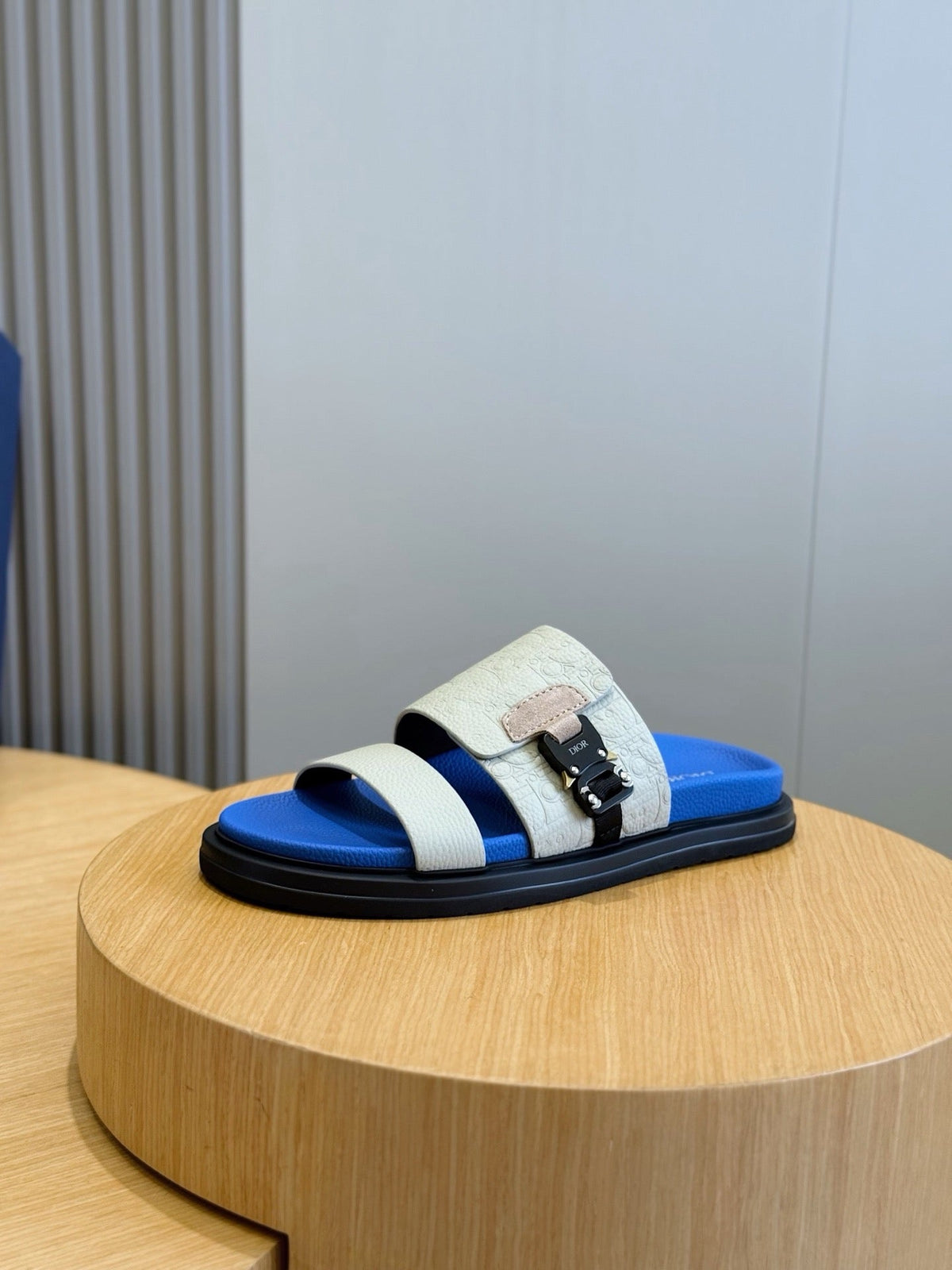 Blue Canvas Colourblock Double Strap - Men's