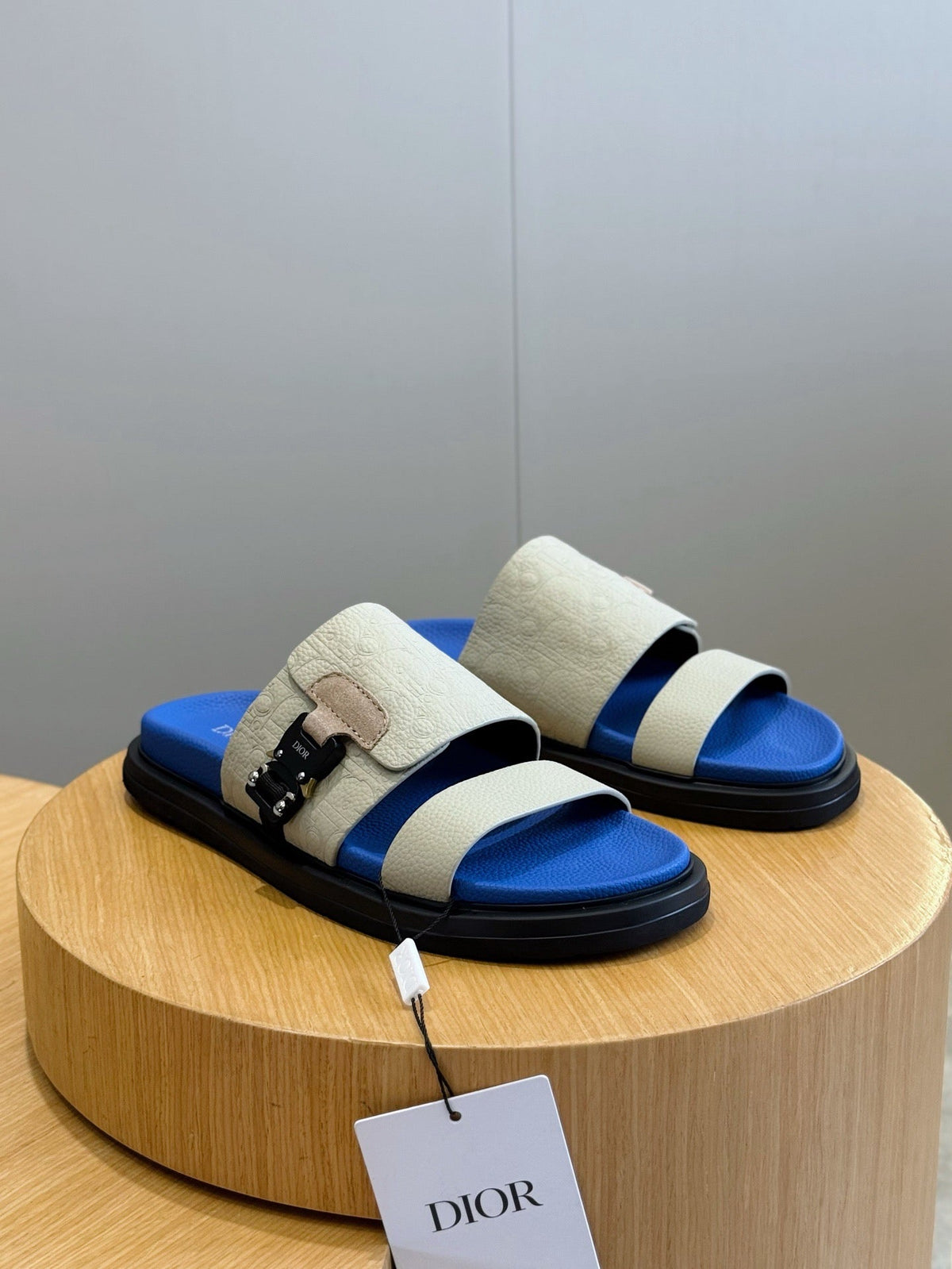 Blue Canvas Colourblock Double Strap - Men's