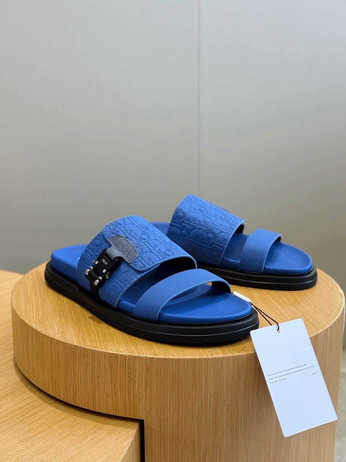 Blue Canvas Colourblock Double Strap - Men's