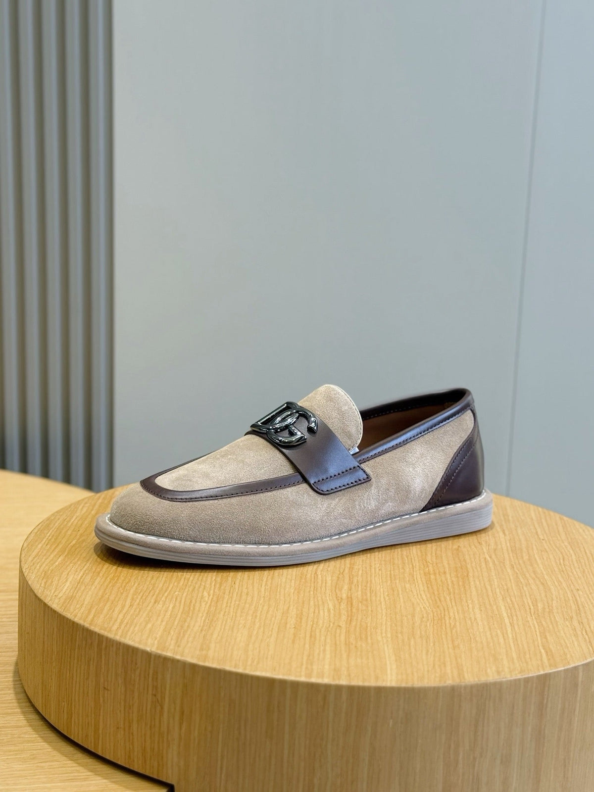 Navy Suede Horsebit Loafer - Men's