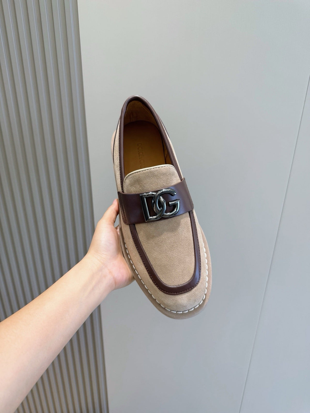 Navy Suede Horsebit Loafer - Men's