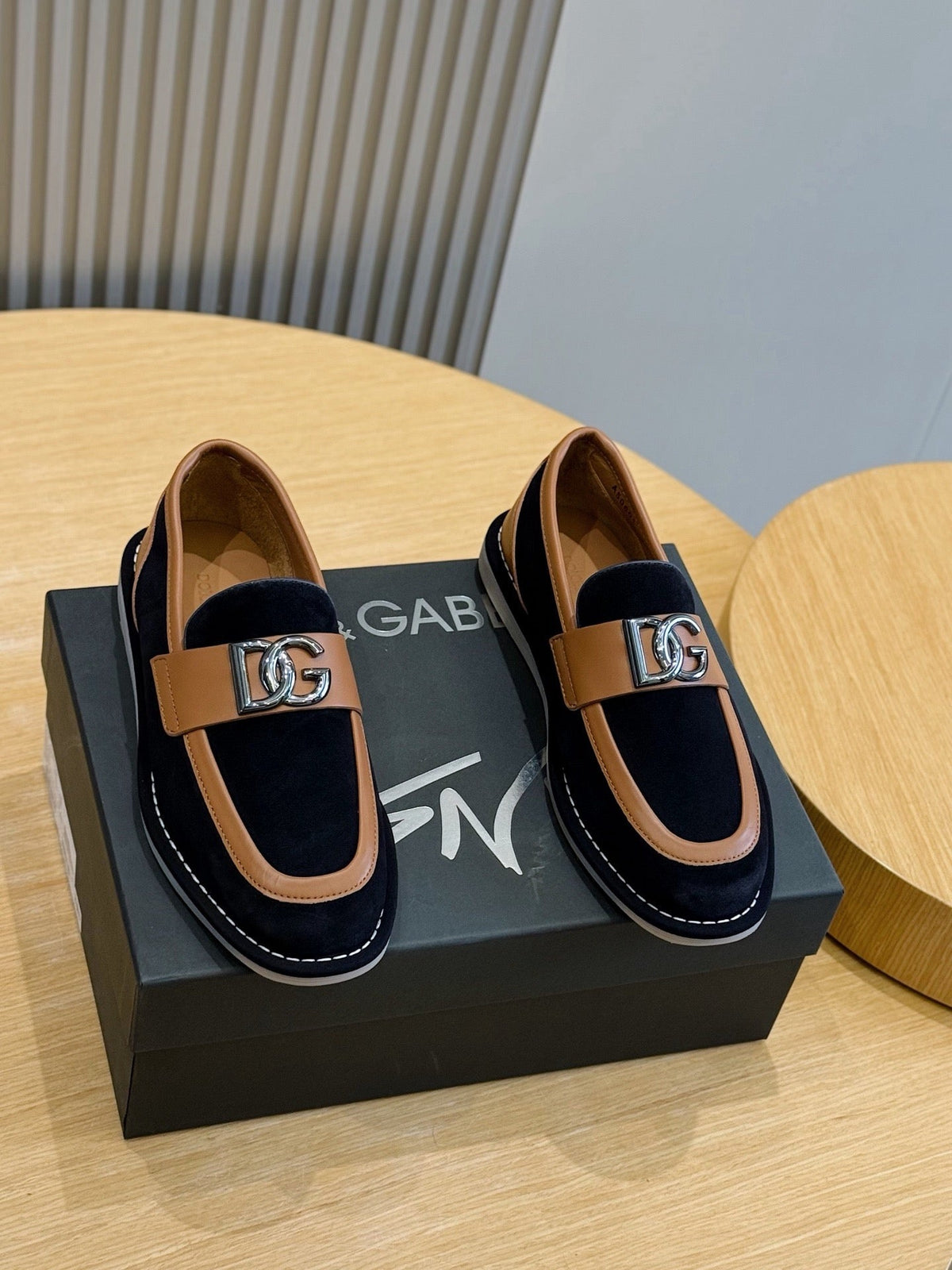 Navy Suede Horsebit Loafer - Men's