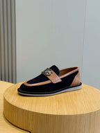 Navy Suede Horsebit Loafer - Men's