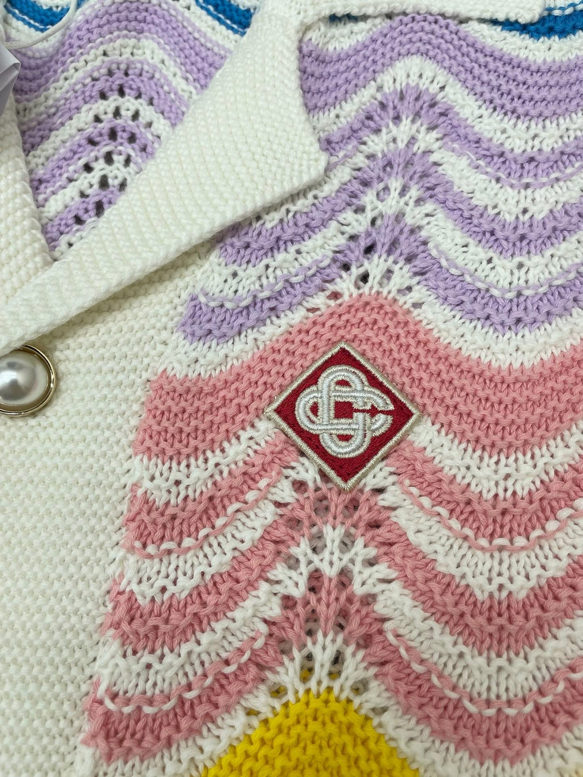 Pastel Chevron Knit Shirt - Men's