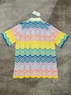 Pastel Chevron Knit Shirt - Men's