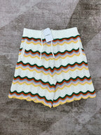 Multicolour Wave Knit Shorts - Men's