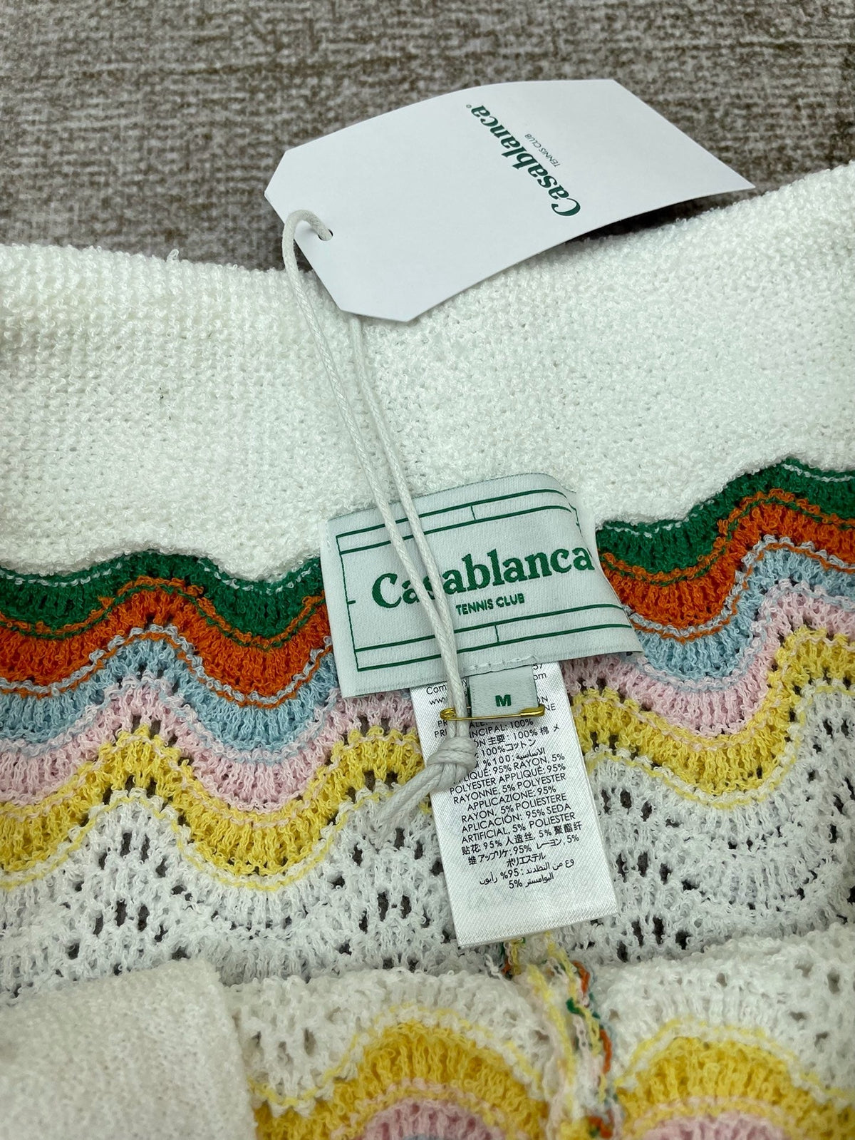 Multicolour Wave Knit Shorts - Men's