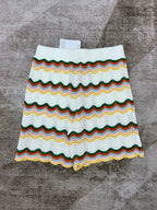 Multicolour Wave Knit Shorts - Men's