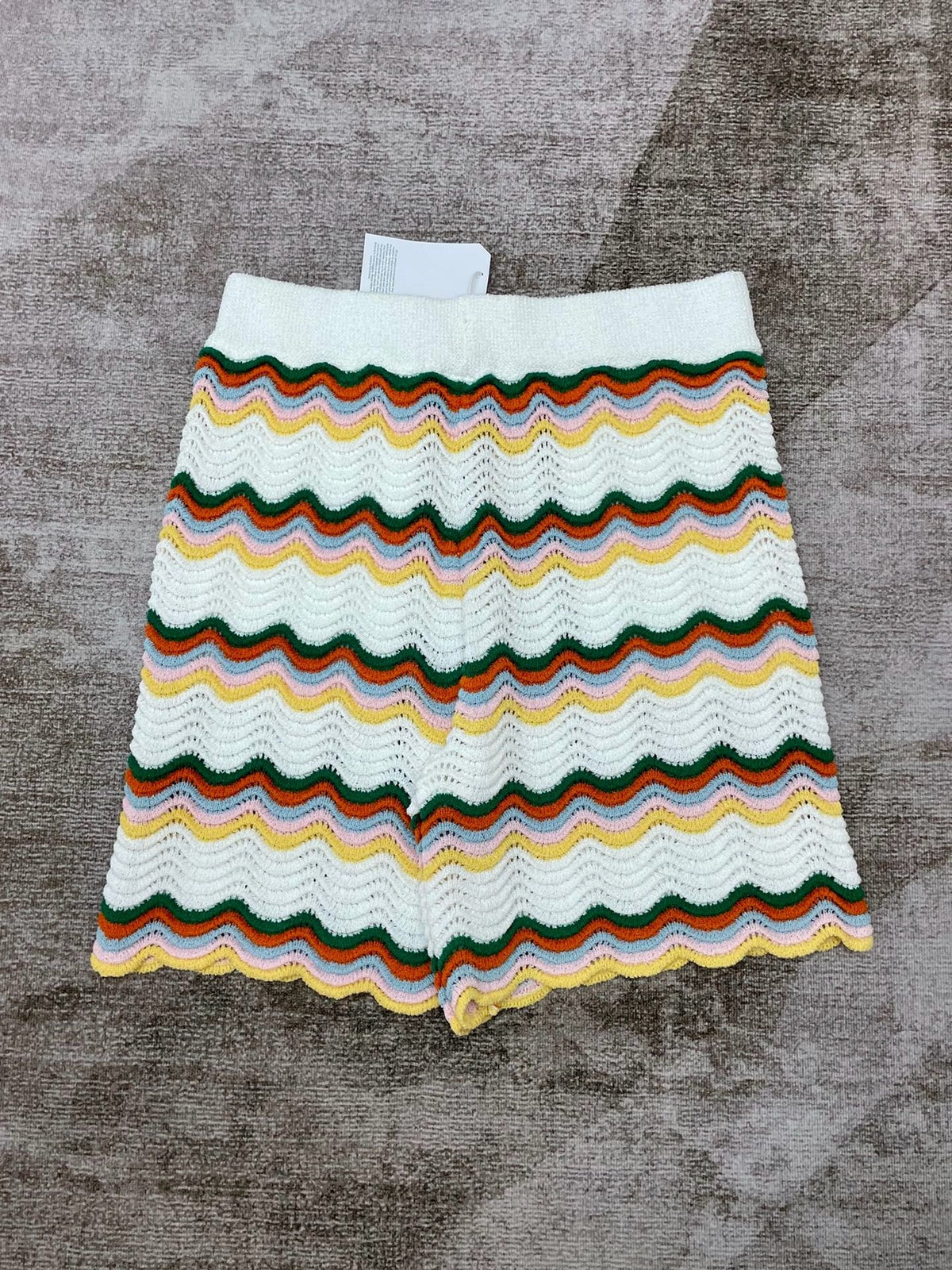 Multicolour Wave Knit Shorts - Men's
