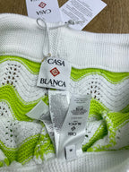 Green Chevron Knit Shorts - Men's