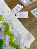 Green Chevron Knit Shorts - Men's