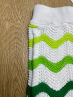 Green Chevron Knit Shorts - Men's