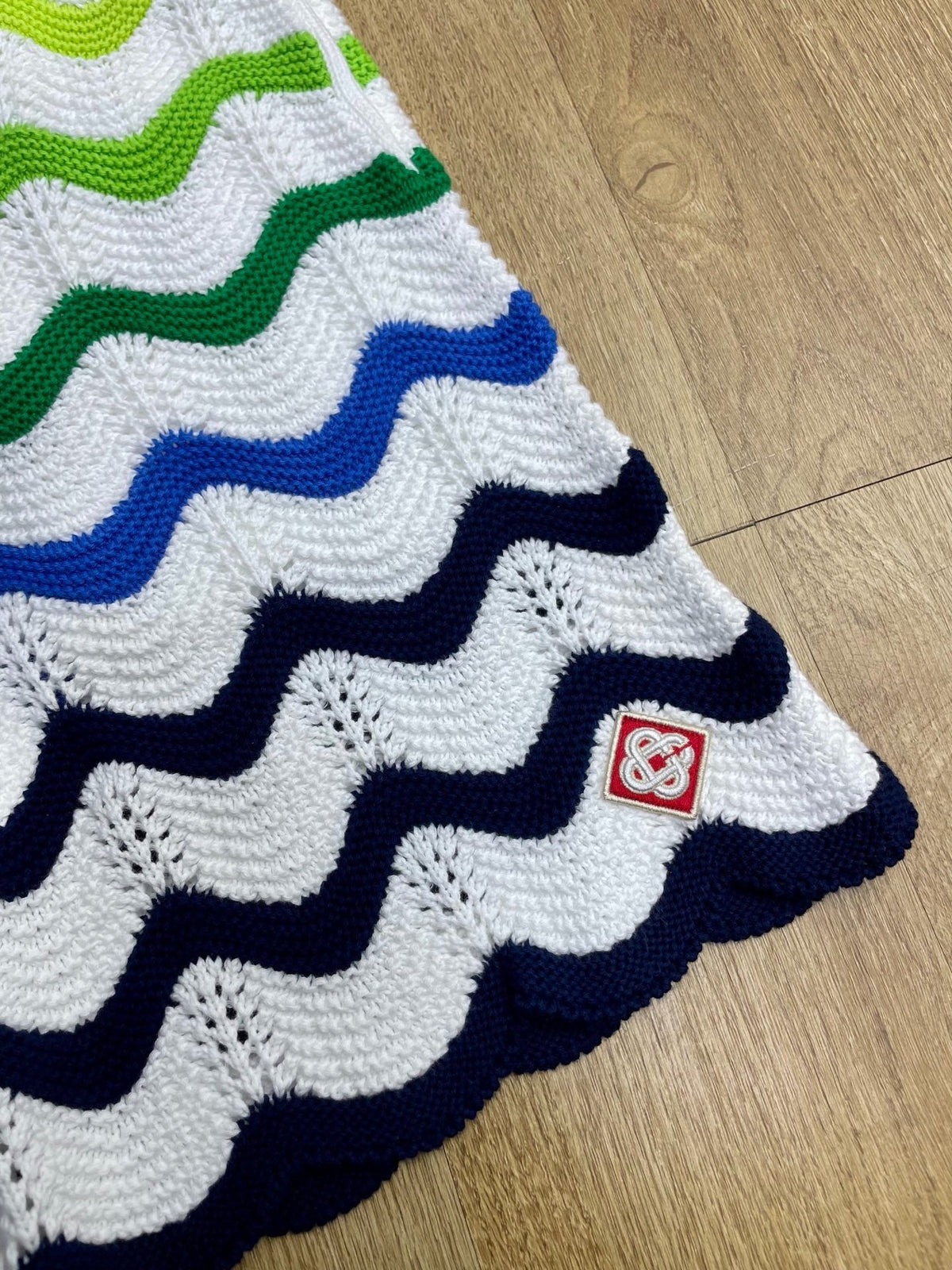 Green Chevron Knit Shorts - Men's