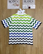 Green Chevron Knit Shirt - Men's