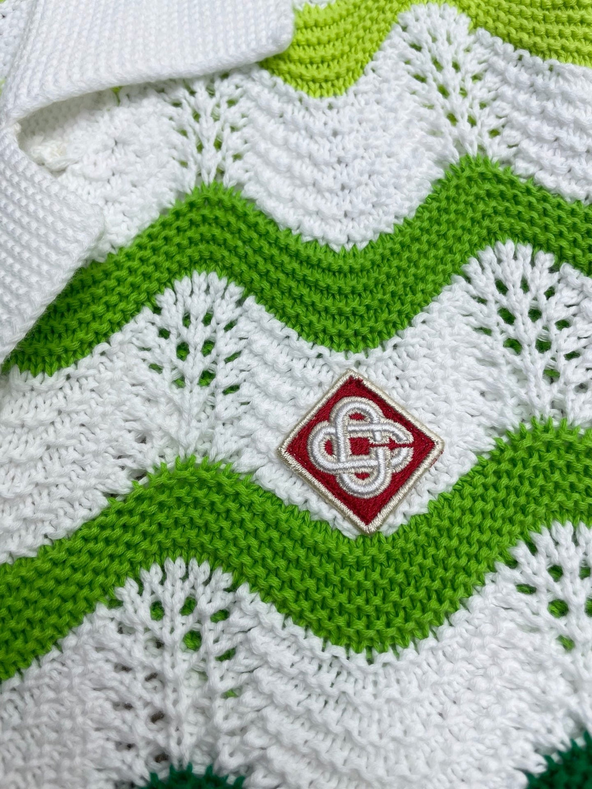 Green Chevron Knit Shirt - Men's