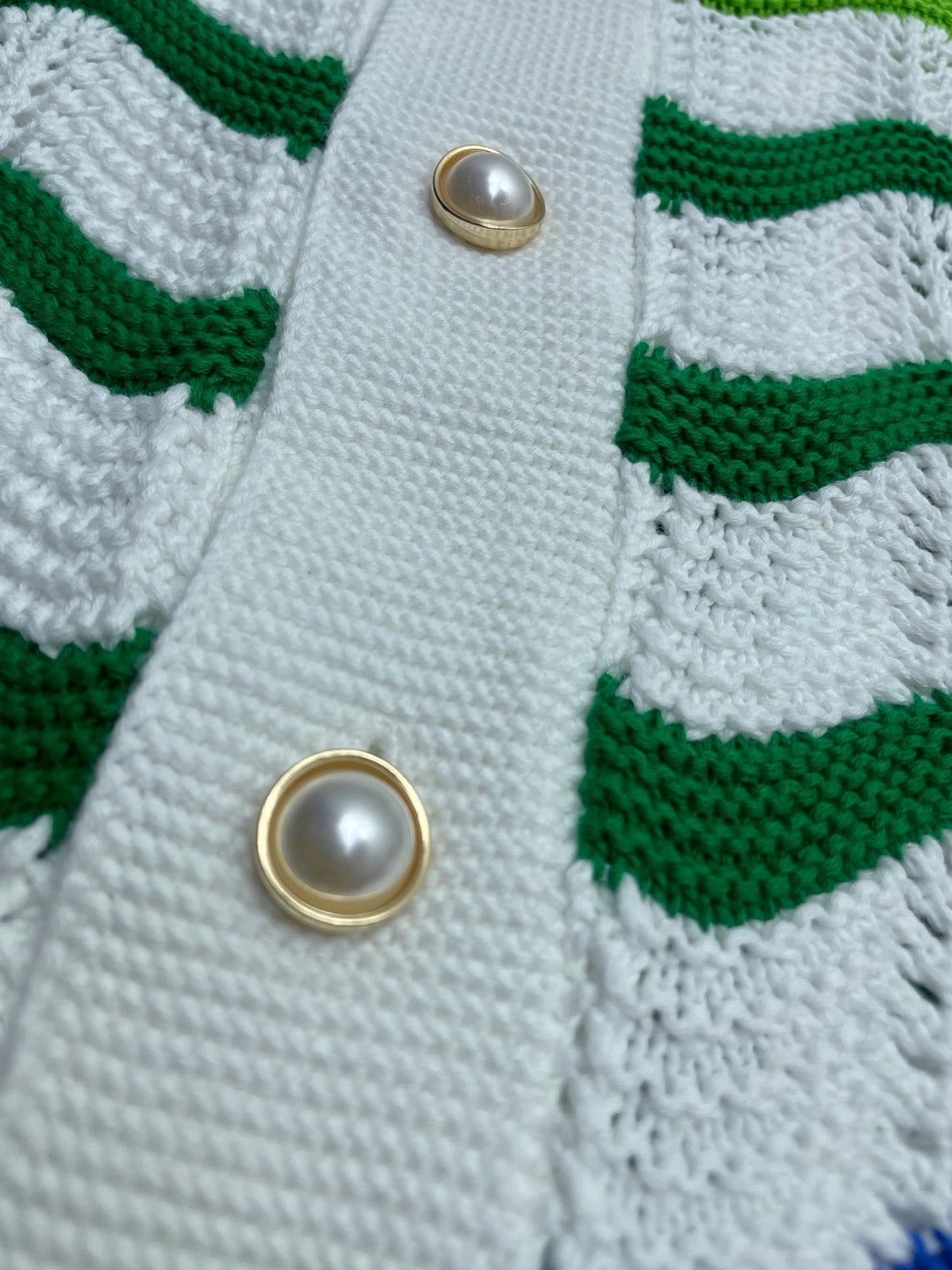 Green Chevron Knit Shirt - Men's