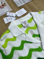 Green Chevron Knit Shirt - Men's
