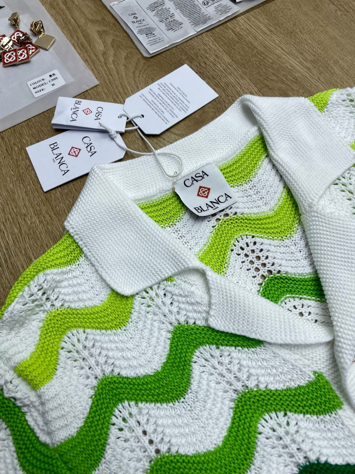 Green Chevron Knit Shirt - Men's