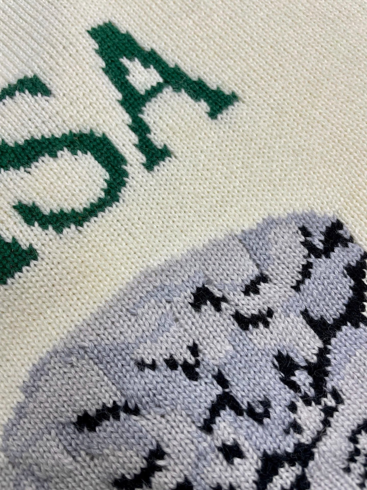 White Knit Embroidered Zip-Through - Men's