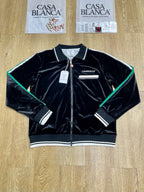 Navy Velvet Track Jacket - Men's