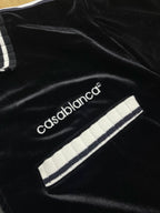 Navy Velvet Track Jacket - Men's