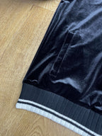 Navy Velvet Track Jacket - Men's