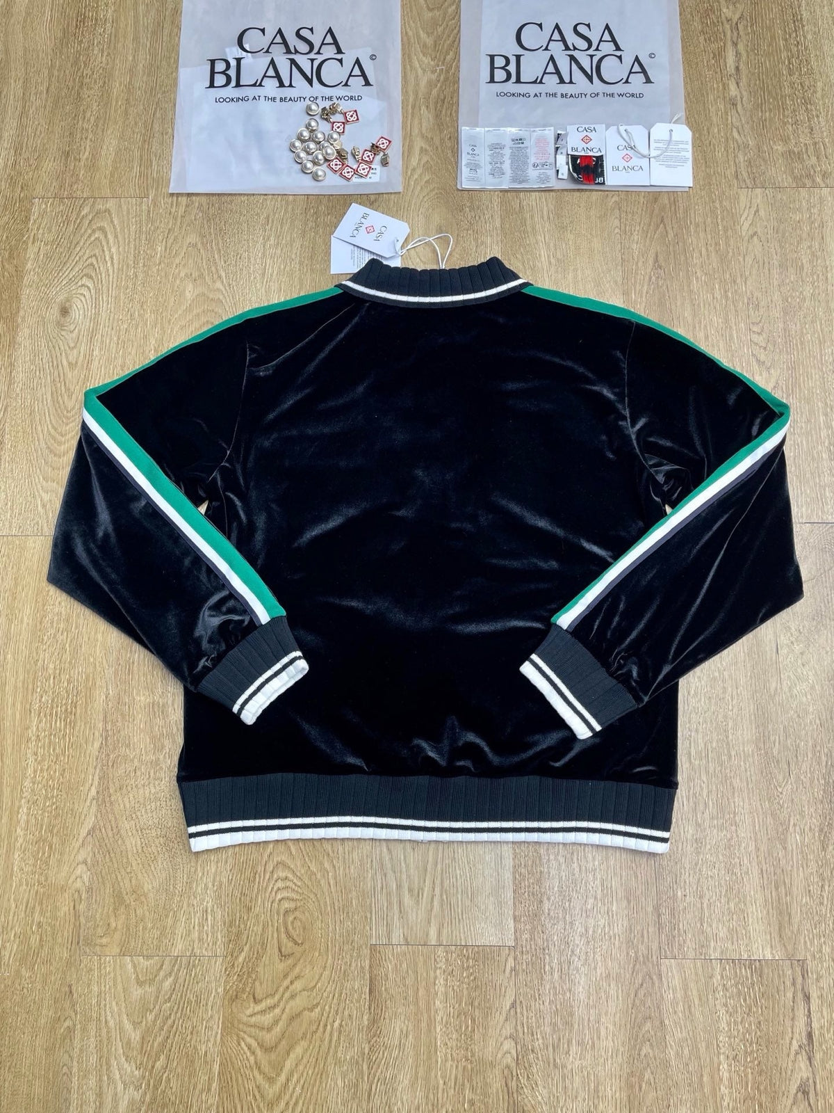 Navy Velvet Track Jacket - Men's