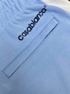 Blue Jersey Side Stripe Track - Men's
