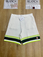 Yellow Striped Knit Shorts - Men's