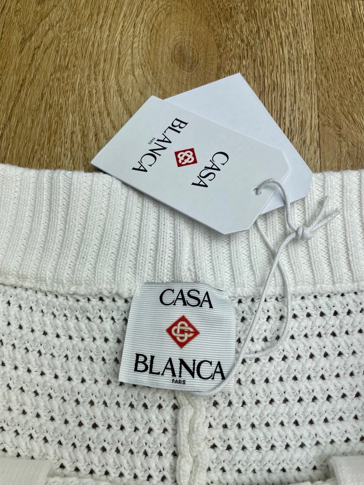 Yellow Striped Knit Shorts - Men's
