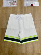 Yellow Striped Knit Shorts - Men's
