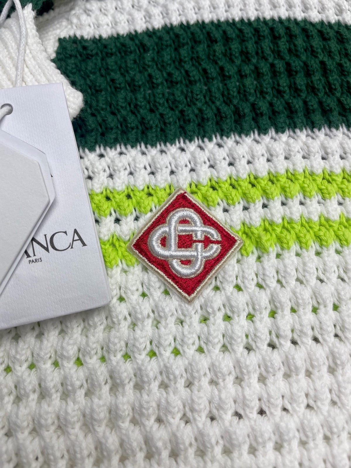 Green Striped Knit Shirt - Men's