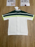 Green Striped Knit Shirt - Men's