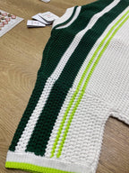 Green Striped Knit Shirt - Men's