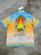Sunset Gradient Silk Shirt - Men's