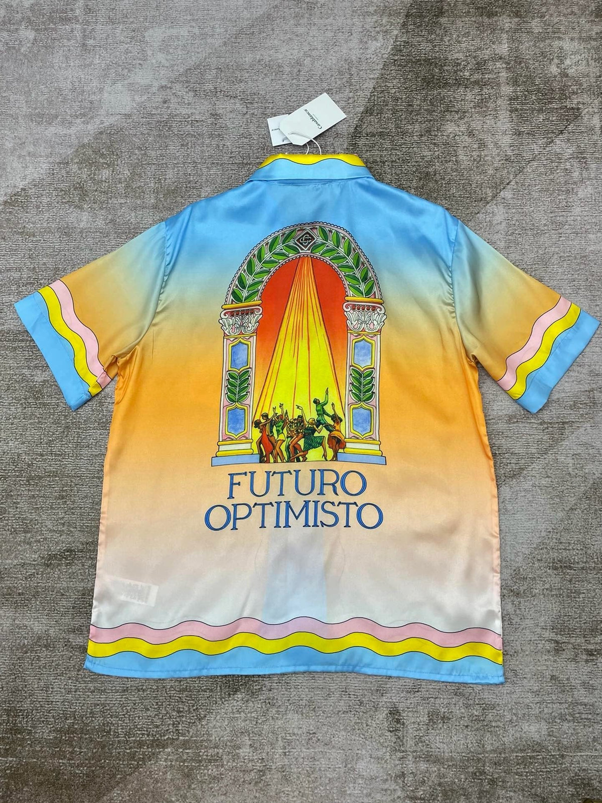 Sunset Gradient Silk Shirt - Men's