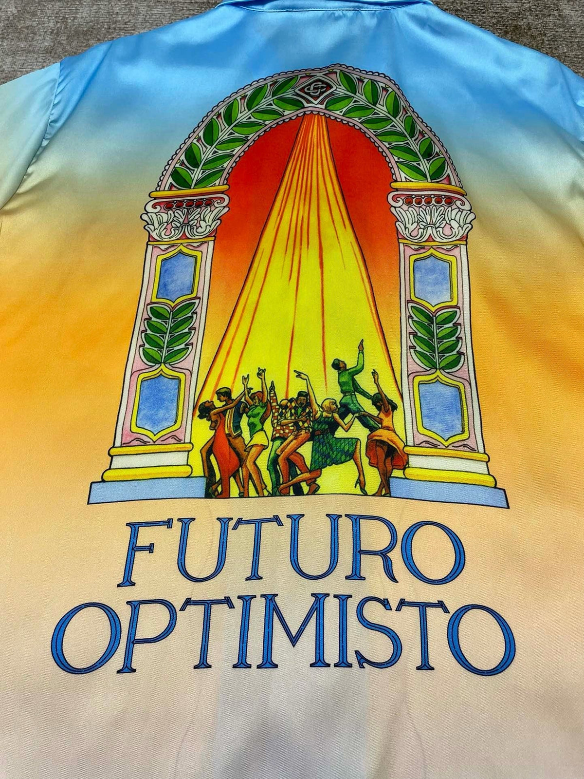 Sunset Gradient Silk Shirt - Men's