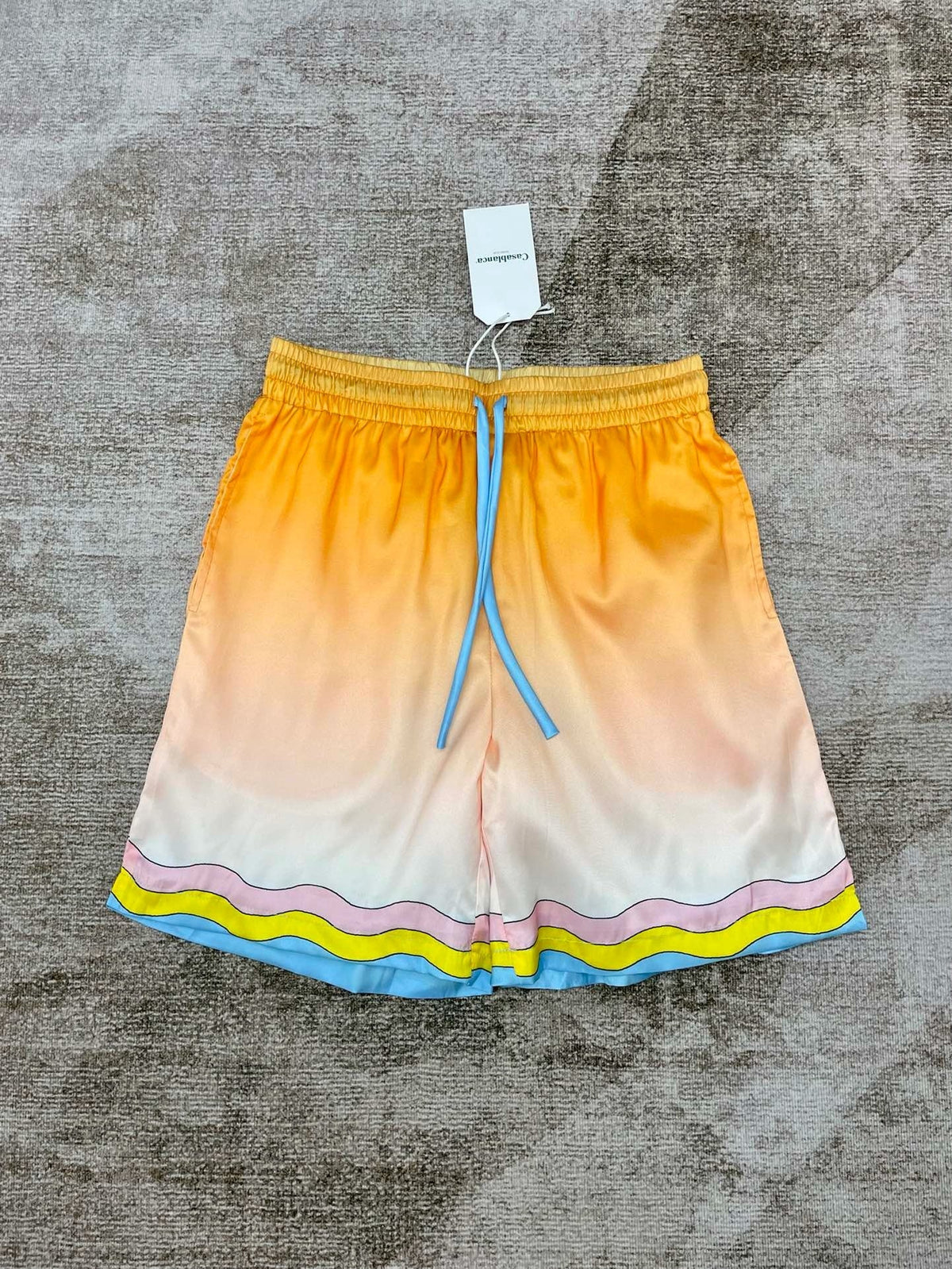 Sunset Gradient Silk Shorts - Men's