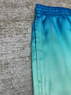Blue Gradient Silk Shorts - Men's