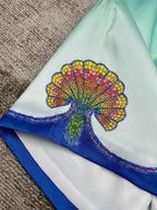 Blue Gradient Silk Shorts - Men's