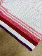 Red Striped Knit Shorts - Men's