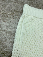 Grey Striped Knit Shorts - Men's