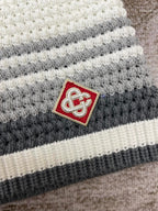 Grey Striped Knit Shorts - Men's