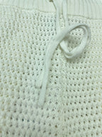 Grey Striped Knit Shorts - Men's