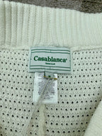 Grey Striped Knit Shorts - Men's