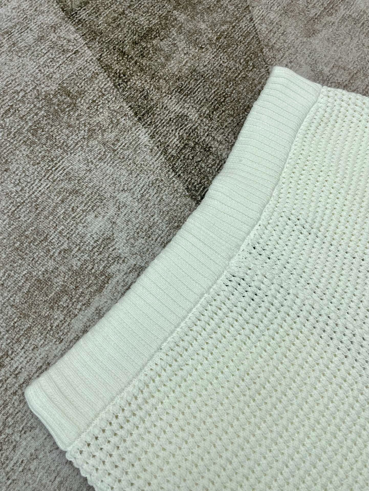 Grey Striped Knit Shorts - Men's