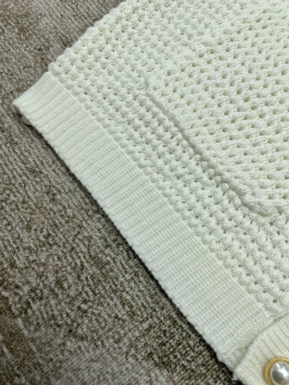 Grey Striped Knit Shirt - Men's