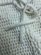 Blue Striped Knit Shorts - Men's
