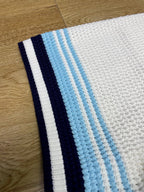 Blue Striped Knit Shorts - Men's